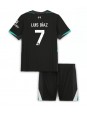 Liverpool Luis Diaz #7 Bortedraktsett Barn 2024-25 Korte ermer (+ bukser)